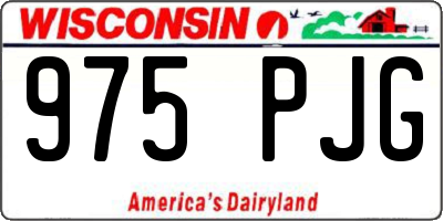 WI license plate 975PJG