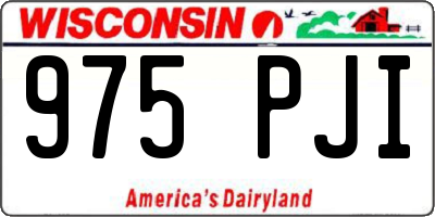 WI license plate 975PJI