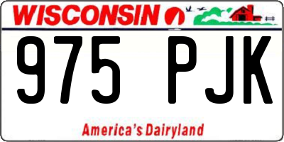 WI license plate 975PJK