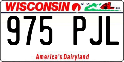 WI license plate 975PJL