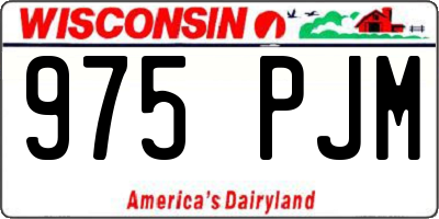 WI license plate 975PJM