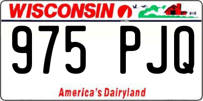 WI license plate 975PJQ