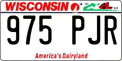 WI license plate 975PJR