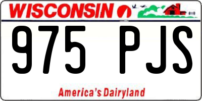 WI license plate 975PJS
