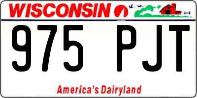 WI license plate 975PJT