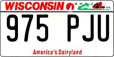 WI license plate 975PJU
