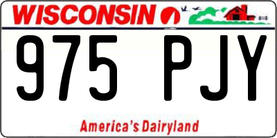 WI license plate 975PJY