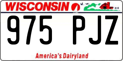 WI license plate 975PJZ