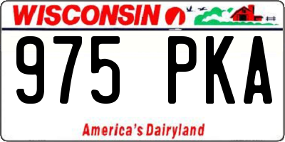 WI license plate 975PKA