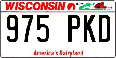WI license plate 975PKD