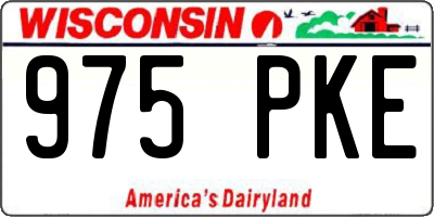 WI license plate 975PKE