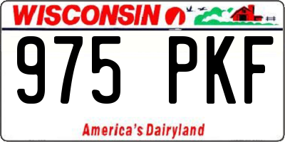 WI license plate 975PKF