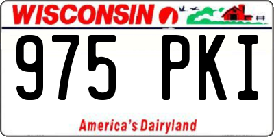WI license plate 975PKI