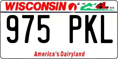 WI license plate 975PKL