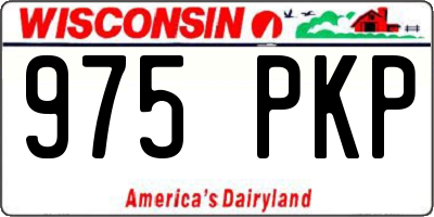 WI license plate 975PKP