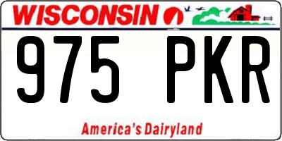 WI license plate 975PKR
