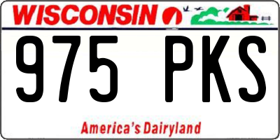 WI license plate 975PKS