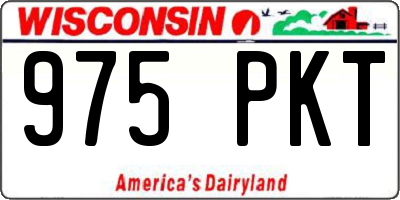 WI license plate 975PKT
