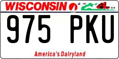 WI license plate 975PKU