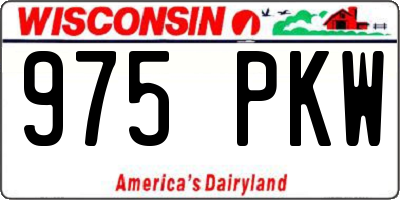 WI license plate 975PKW