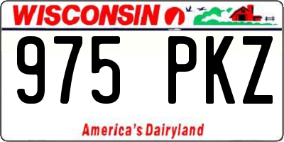 WI license plate 975PKZ