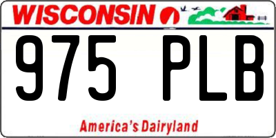 WI license plate 975PLB