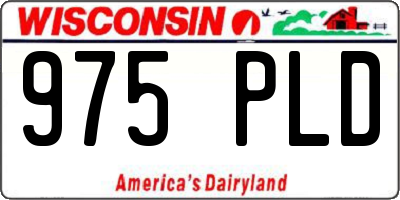 WI license plate 975PLD