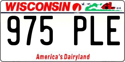 WI license plate 975PLE