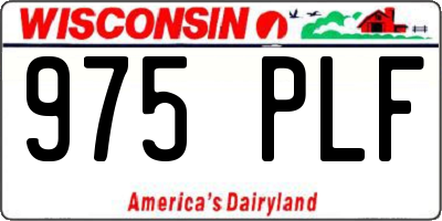 WI license plate 975PLF