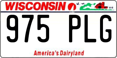 WI license plate 975PLG