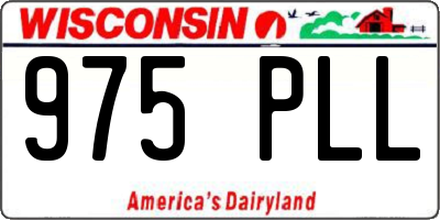 WI license plate 975PLL