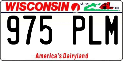 WI license plate 975PLM