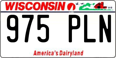 WI license plate 975PLN