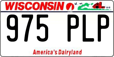 WI license plate 975PLP