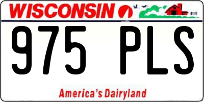 WI license plate 975PLS