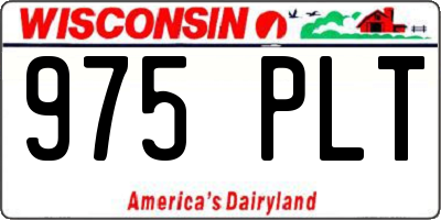WI license plate 975PLT