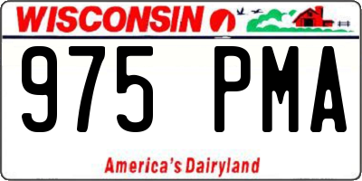 WI license plate 975PMA