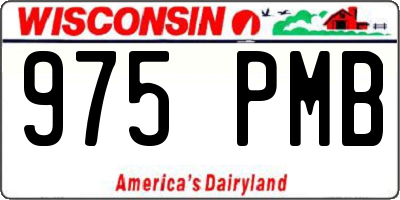 WI license plate 975PMB