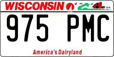 WI license plate 975PMC