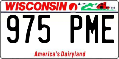 WI license plate 975PME