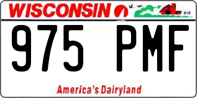 WI license plate 975PMF