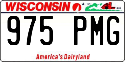 WI license plate 975PMG