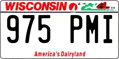 WI license plate 975PMI