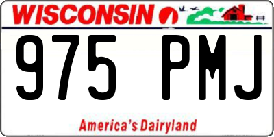 WI license plate 975PMJ