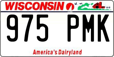 WI license plate 975PMK