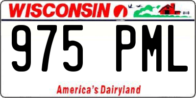 WI license plate 975PML