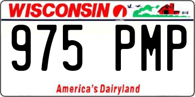 WI license plate 975PMP