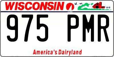 WI license plate 975PMR