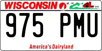 WI license plate 975PMU