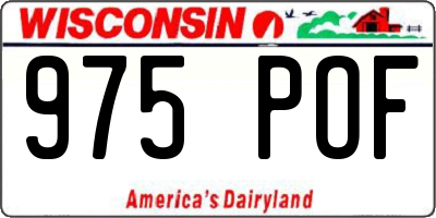 WI license plate 975POF